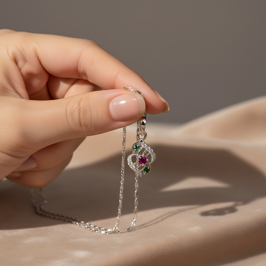 Elegant Silver Plated Pendant Necklace for Women – Stylish Daily Wear