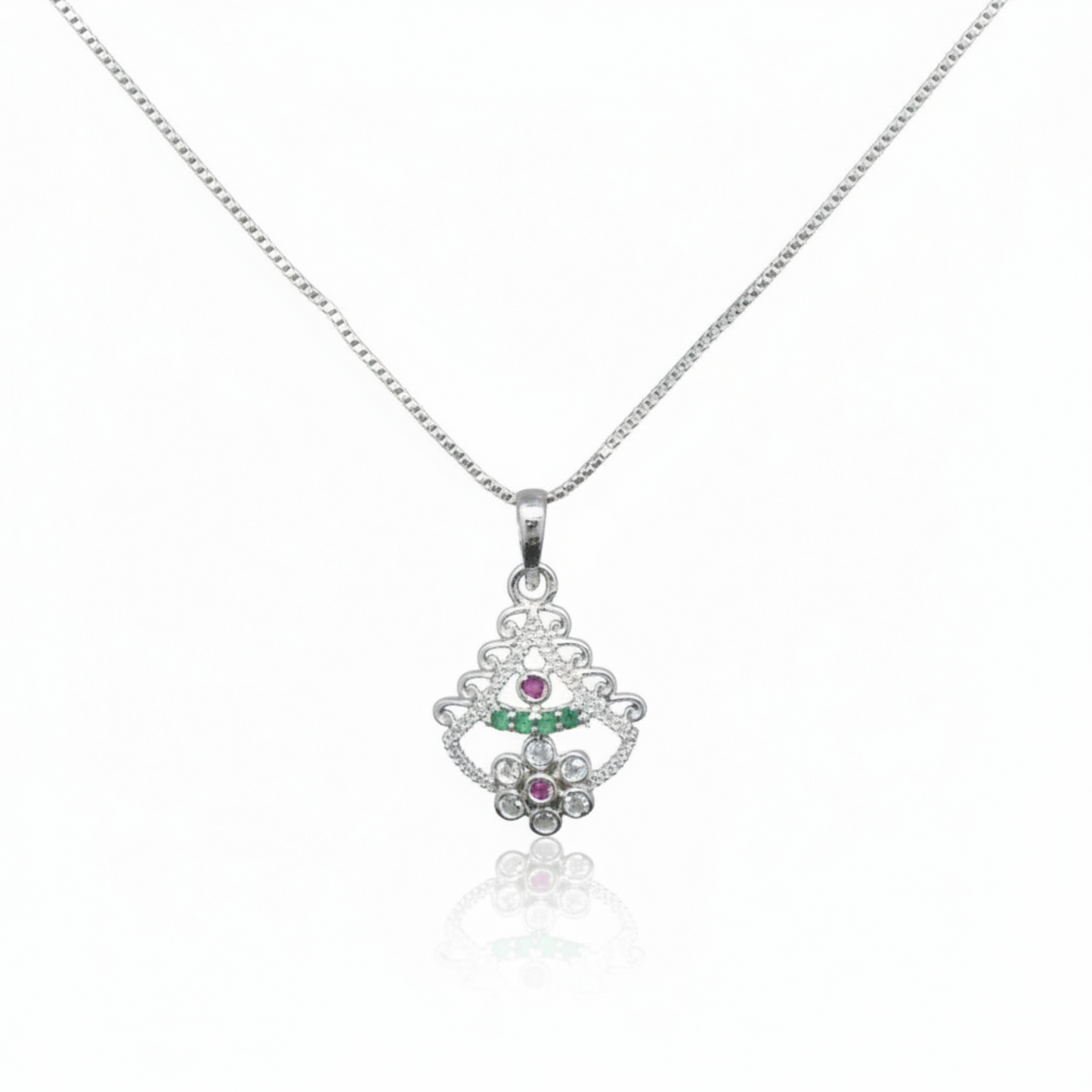 Elegant Silver Plated Pendant Necklace for Women