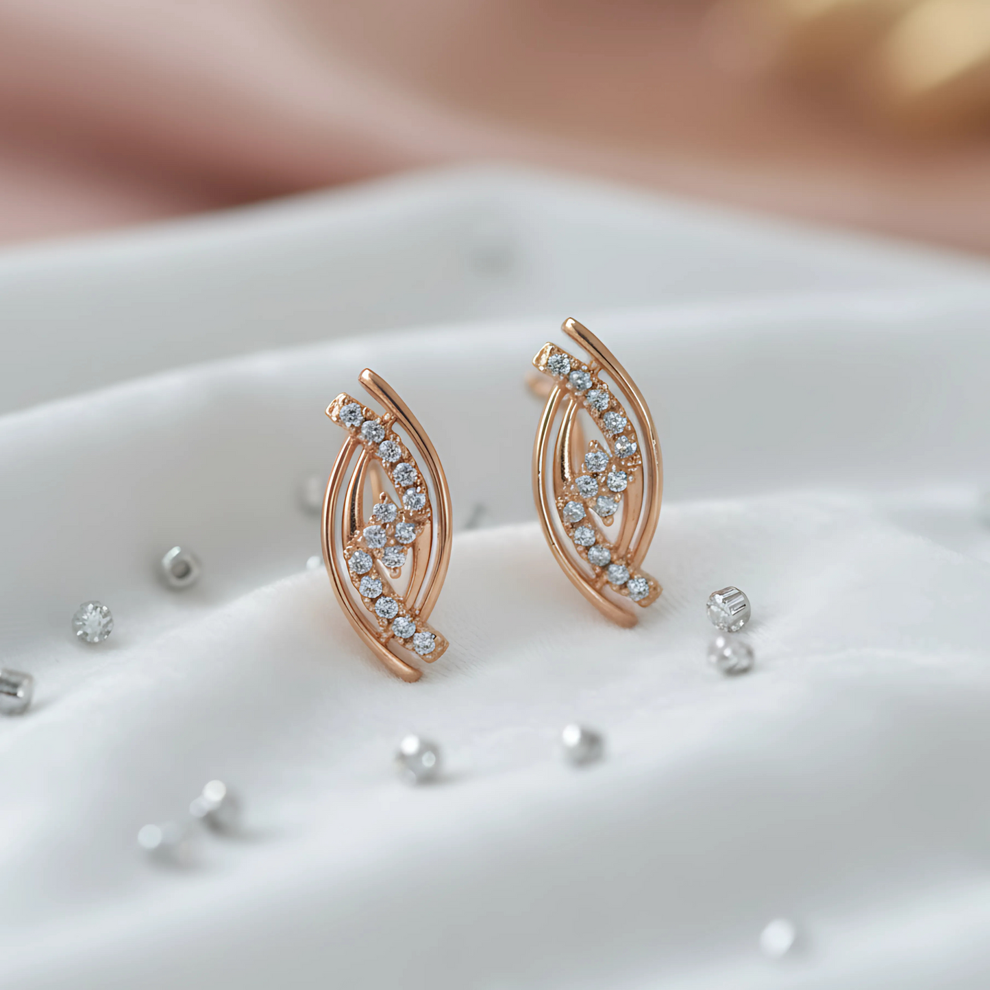 Trendy Small Gold Earrings Designs for Daily Use – Leaf Tops for Women & Girls