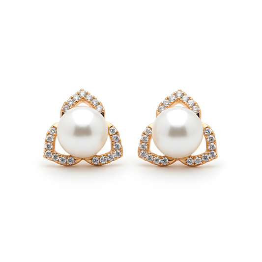 Elegant Pearl Stud Earrings – Small Gold Earrings Designs for Daily Use