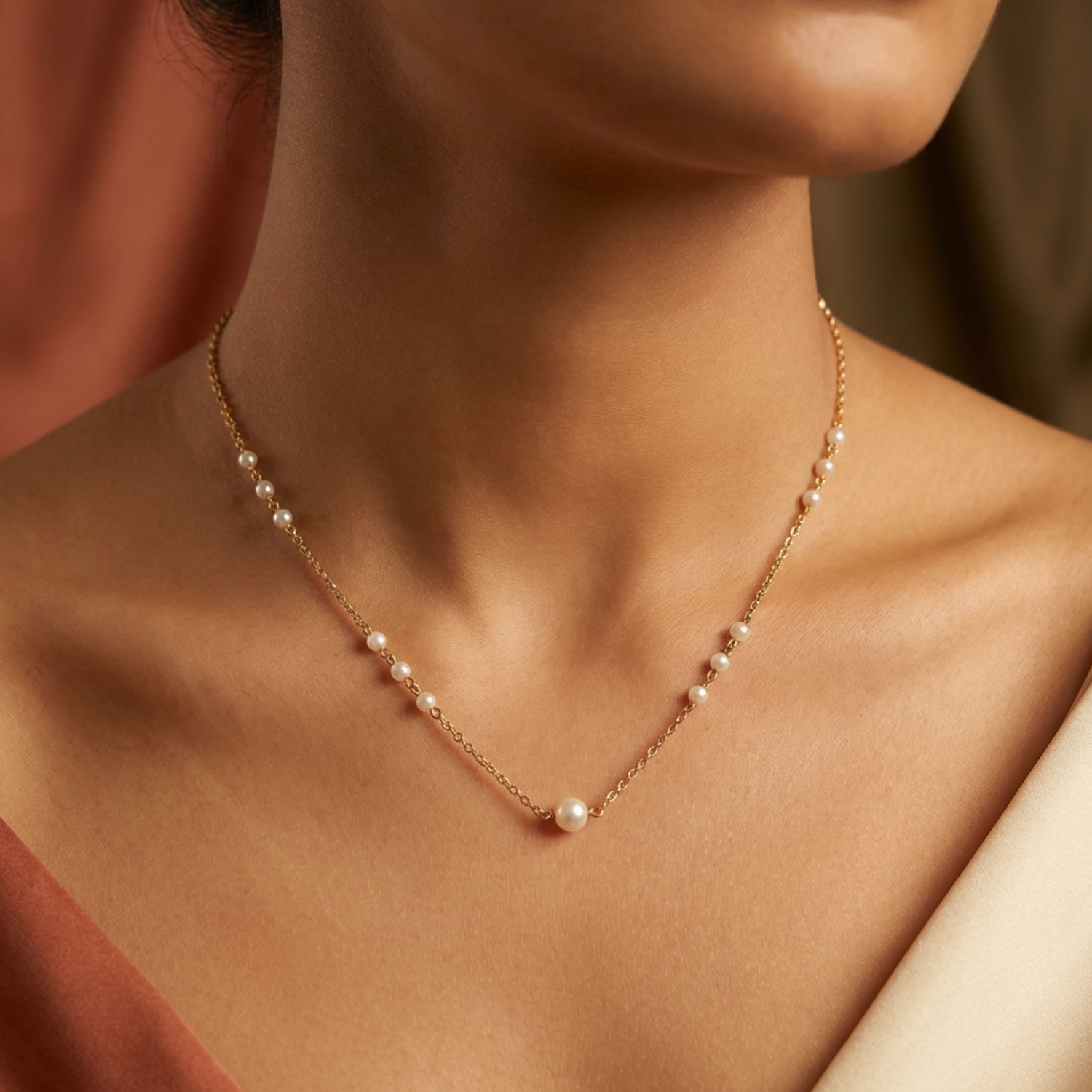 pearl necklace.