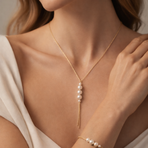 elegant pearl tassel jewelry set